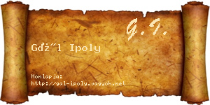 Gál Ipoly névjegykártya